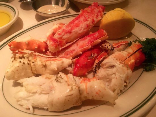 Joe's Seafood, Prime Steak & Stone Crab signature dishes King CrabFlorida Stone Crab ClawsBone-in Filet MignonColossal Lump Crab Cake